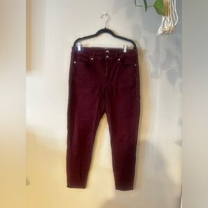 Good American Good Legs size 18 burgundy